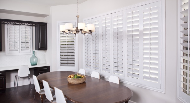 classic shutters in Orlando dining room